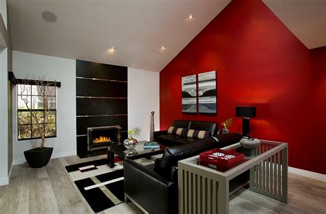 Red Black And White Interiors Living Rooms Kitchens Bedrooms