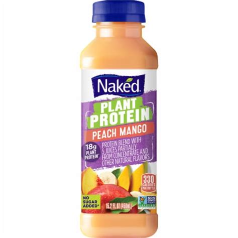 Naked Juice Plant Protein Peach Mango Fruit Juice Smoothie 15 2 Fl Oz