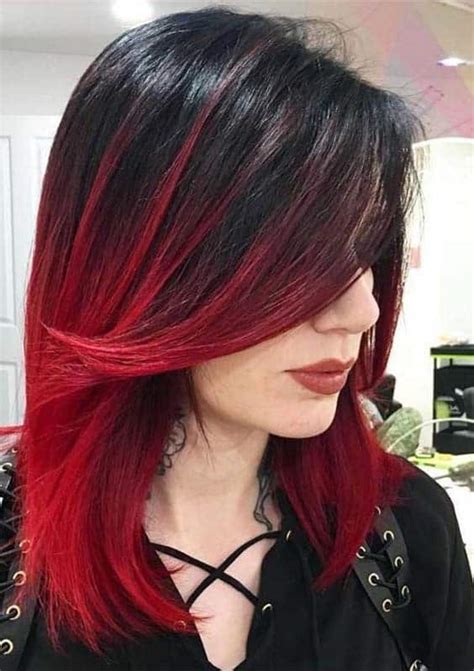 Black To Red Hair Ombre