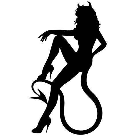She Devil Sitting On Tail Sticker