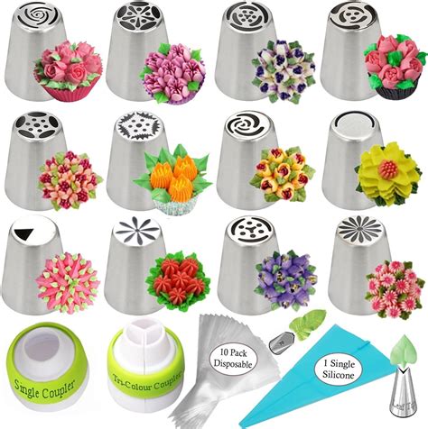Russian Piping Tips Cake Decorating Supplies Flower Frosting Tips Set