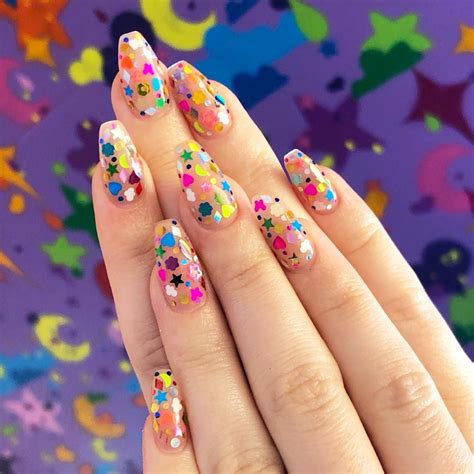 Confetti Nails Are The Must Try Trend For Summer Its Like A Glitter