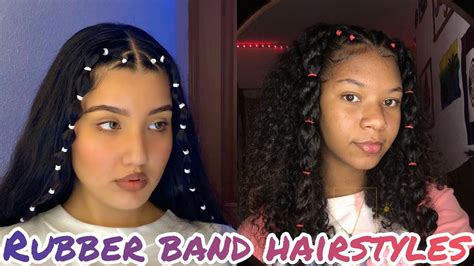 unique rubber band hairstyles 💫🦋on natural curly hair youtube