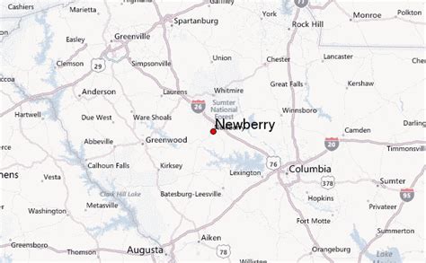 Map Of Newberry South Carolina World Map