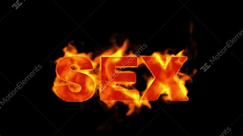 Burn Sex Wordfire Text Stock Animation 836520
