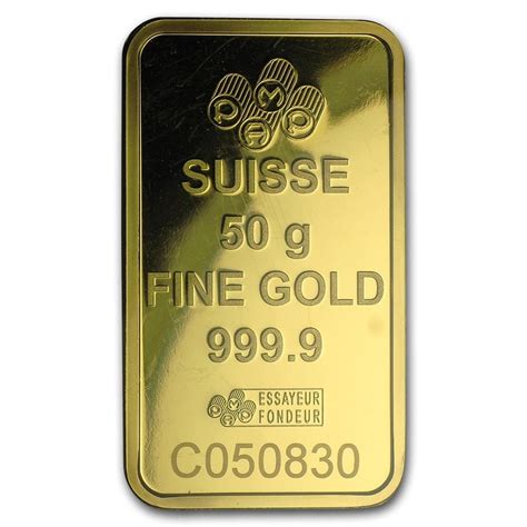 50 Gram Pamp Suisse Gold Bar My Gold Platform