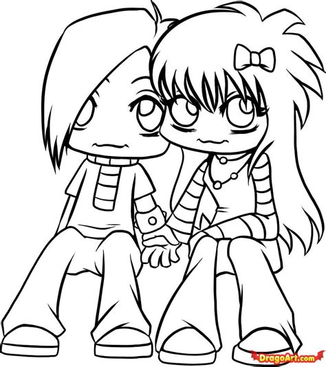 Emo Love Coloring Pages Disney Coloring Pages