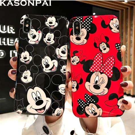 Cute Mickey Minnie Mouse Phone Cases For Iphone X 7 6 6s Plus Soft Imd