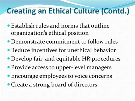 Factors Shaping Organizational Culture And Creating An Ethical Culture