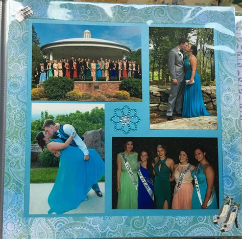 Right Side Of 2 Page Prom Scrapbook Layout Scrapbook Prom Layouts Scrapbook Prom Prom Night