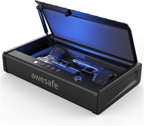Awesafe Gun Safe With Fingerprint Identification And Biometric Lock One