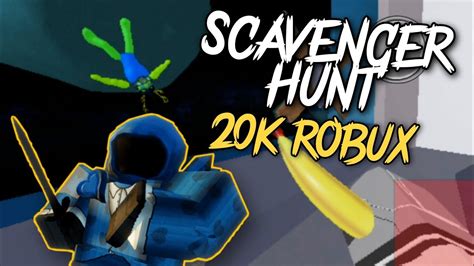 New 20k Robux Scavenger Hunt Event Roblox Arsenal Youtube