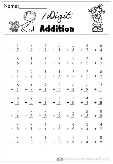 Video to accompany chapter 1 of marv bittinger's introductory algebra, 11e © 2011. 1 Digit Addition Worksheets