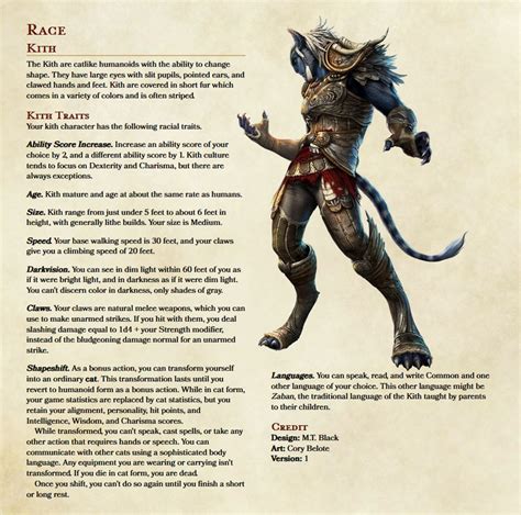 Race Kith Unearthedarcana Dungeons And Dragons Races Dungeons And