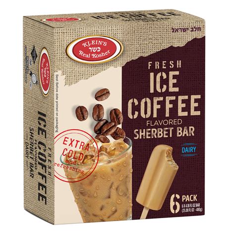 Iced Coffee Sherbet Bars Kosher Ice Cream