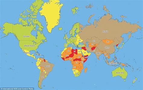 Travel Risk Map Reveals Worlds Most Dangerous Countries For 201718