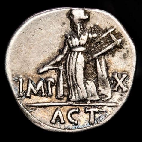 Roman Empire Augustus 27 Bc Ad 14 Ar Denarius Lugdunum Catawiki
