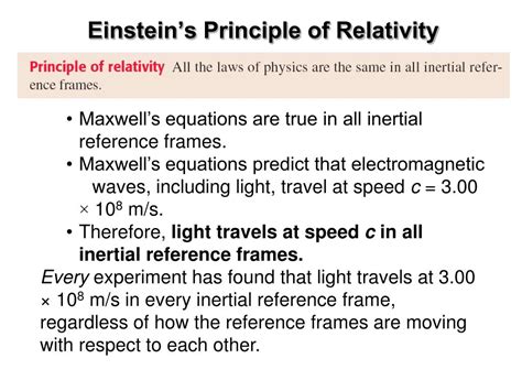 Ppt Chapter 28 Special Relativity Powerpoint Presentation Id293480