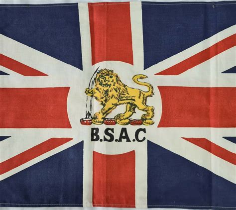 Post Ww2 Vintage Rhodesian British South Africa Company Flag 2 Jb