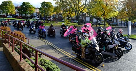 Hundreds Of Bikers Accompany Hearse To Moving Funeral Of Superbike