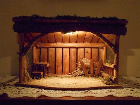 Nativity Stable Manger Crèche Barn Handcrafted In Usa Dimensions