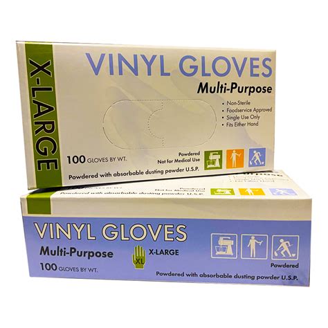 754627 Clear Extra Large Multi Purpose Vinyl Gloves 10100 Cs