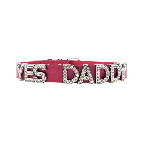 Rhinestone Word Collar Yes Daddy Pink Janet S Closet