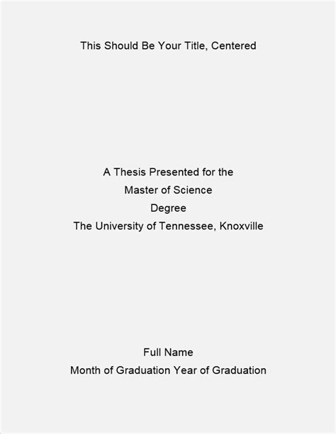 How to write a concept paper. Formatting of the Title Page | The Graduate School