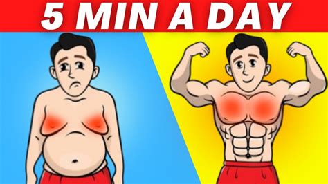 5 Min A Day To Fix Your Chest Grow Your Chest At Home Home Workout For Chest Fat Loss Youtube