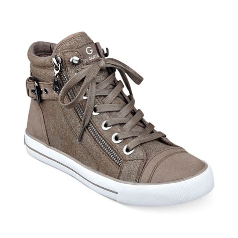 G By Guess Womens Olama High Top Sneakers In Gray Lyst