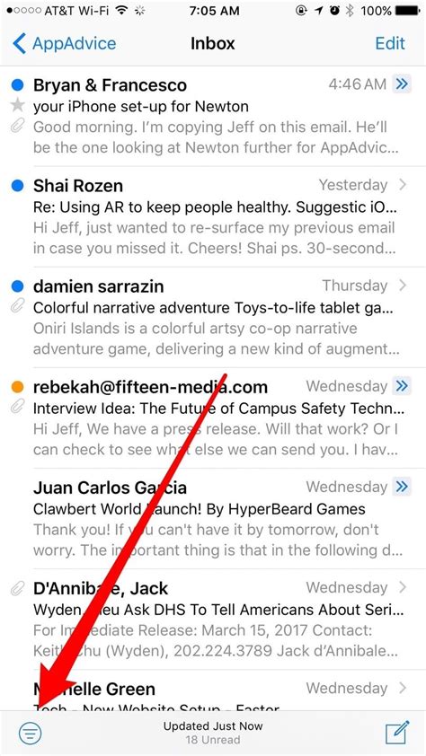 Get To Your Unread Message The Easy Way In Ios Mail