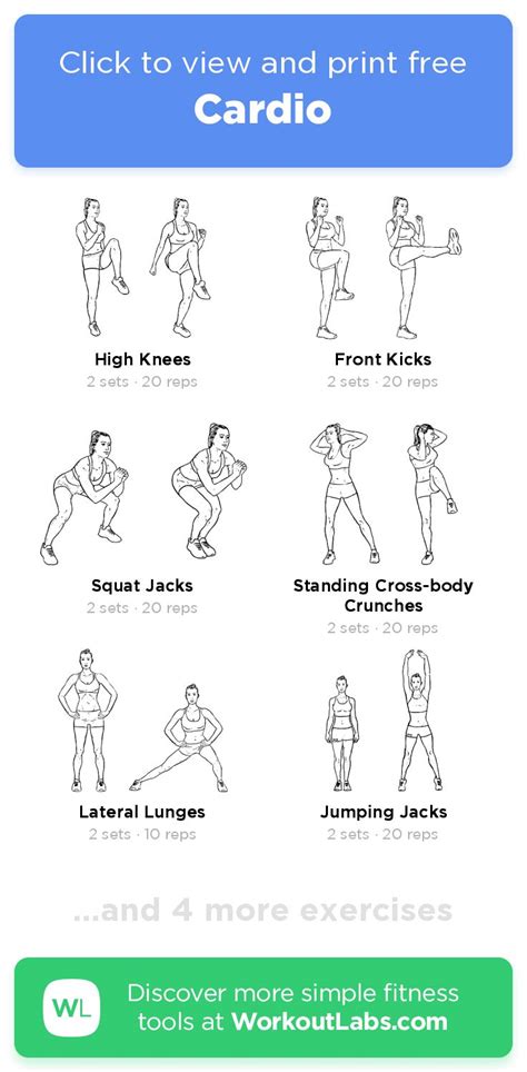 Cardio Click To View And Print This Illustrated Exercise Plan Created