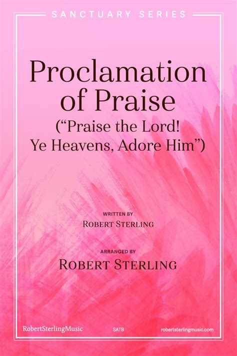Proclamation Of Praise Robert Sterling Music