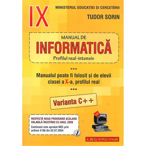 Manual Informatica Clasa 9 Pdf