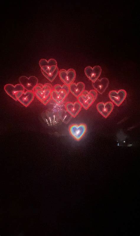 Heart Fireworks In 2022 Red Halloween Aesthetic Wallpaper