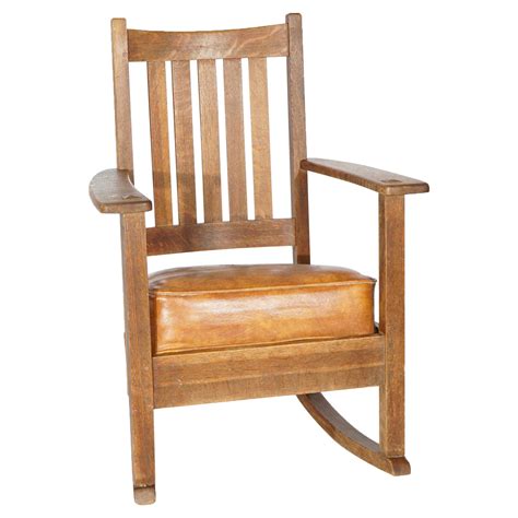 Antique Arts And Crafts Mission Limbert Oak Rocking Chair Circa 1910 At