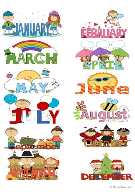 Months Of The Year 1 Poster Esl Worksheet By Macomabi