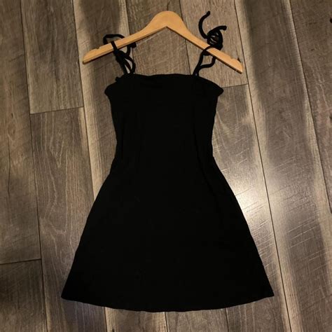 Cute Black Dress From Forever 21 With Tie Able Depop