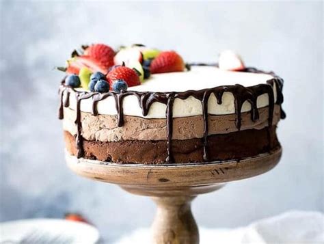 Triple Layer Chocolate Mousse Cake