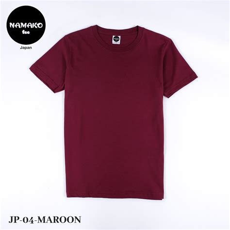 Jual Namako Tee Warna Merah Maroon Kaos Polos Tshirt Baju Murah