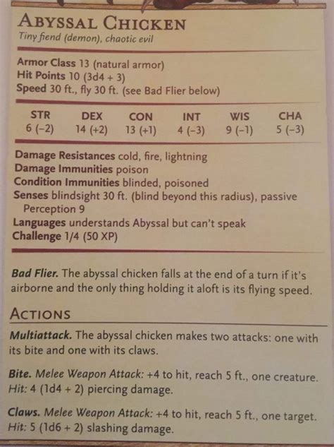 Dungeons And Dragons Dm Pro Tip How To Use Abyssal Chickens