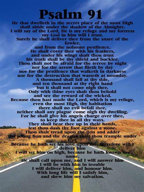 91st Psalm Kjv Digital Download Prayer For Gods Etsy