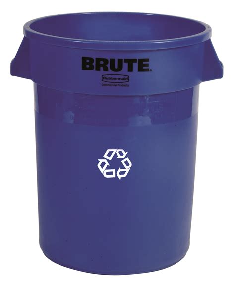 Gallon Blue Brute Recycling Container By Rubbermaid Recycle Away