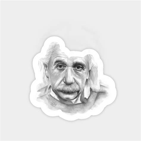 Einstein Portrait Sticker Teepublic