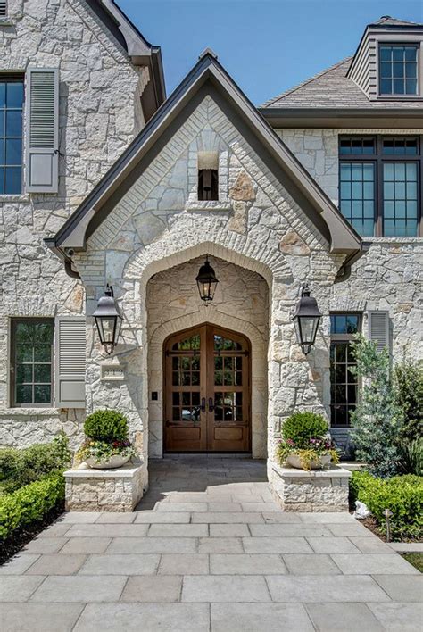 Stone Home With Transitional French Country Interiors Brick Exterior
