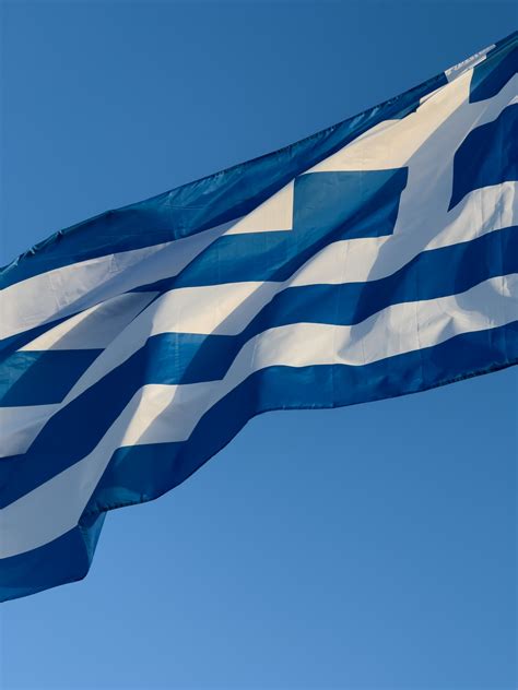 Greek Flag And Sky Free Stock Photo Public Domain Pictures
