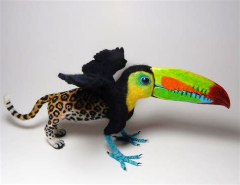 Toucan Jaguar Griffin A Felted New World By Frivolousforest