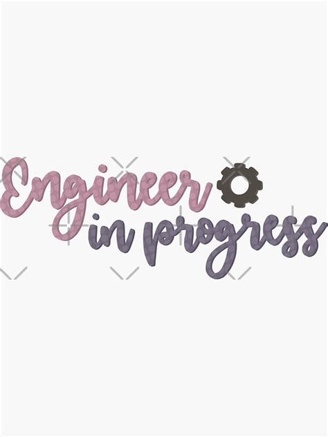 Engineer In Progress Career Sticker For Sale By Lolalistic Redbubble