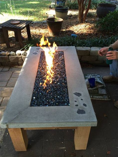 Diy Gas Fire Pit Outdoors Gas Fire Pit Table Outside Fire Pits