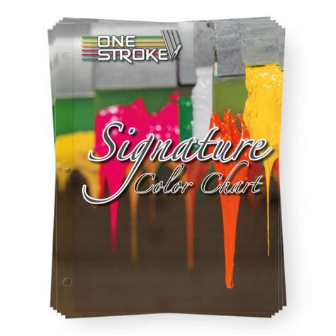 Signature Color Book Color Chart For Opaque Ink Series One Stroke Inks